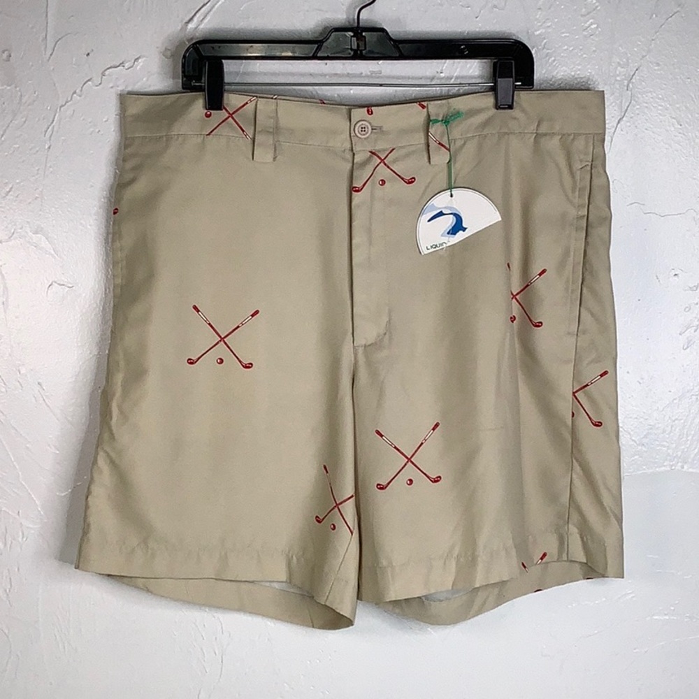 Liquid Flow Classic Fit Go-anywhere flat front Golf shorts men size 38 NWT